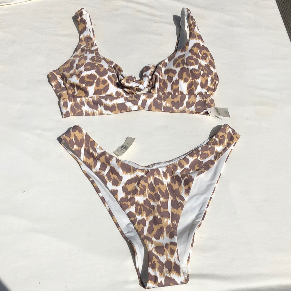 Aerie Leopard Print Bikini NWT